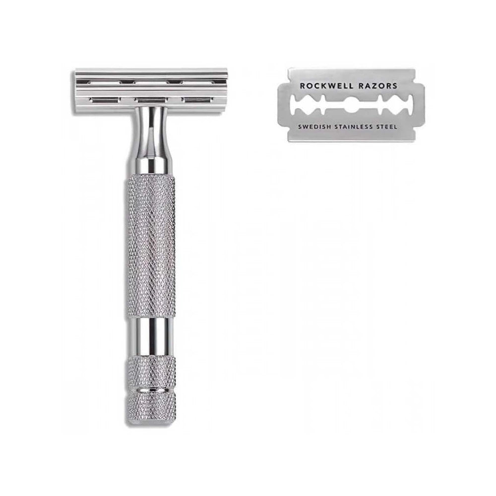 Rockwell 2C DE Safety Razor White Chrome biztonsági borotva